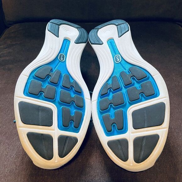 Excellent Nike iD Flyknit Lunar 1 blue green men’s 13 US 47.5 EUR - Picture 10 of 12